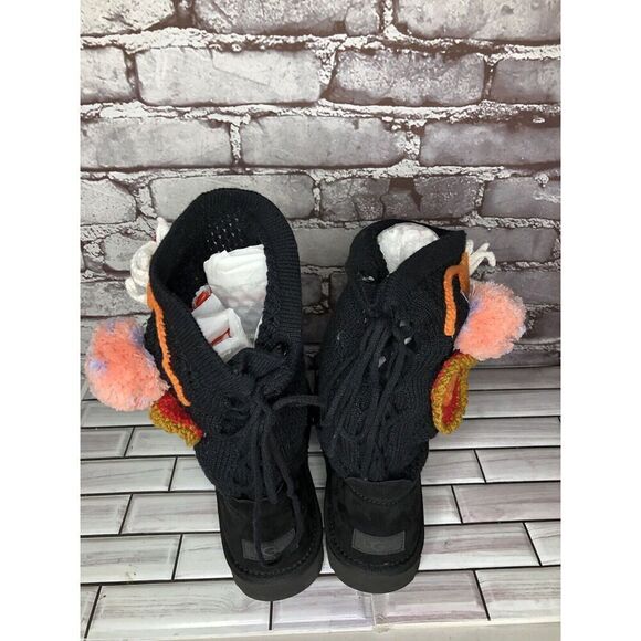 Ugg Australia Classic Floral Crochet Genuine Shearling Boots Women Sz 9M US/40EU - Picture 8 of 16